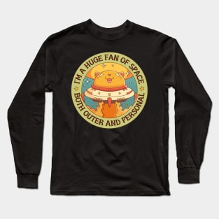 huge fan of space both outer and personal, introvert Long Sleeve T-Shirt